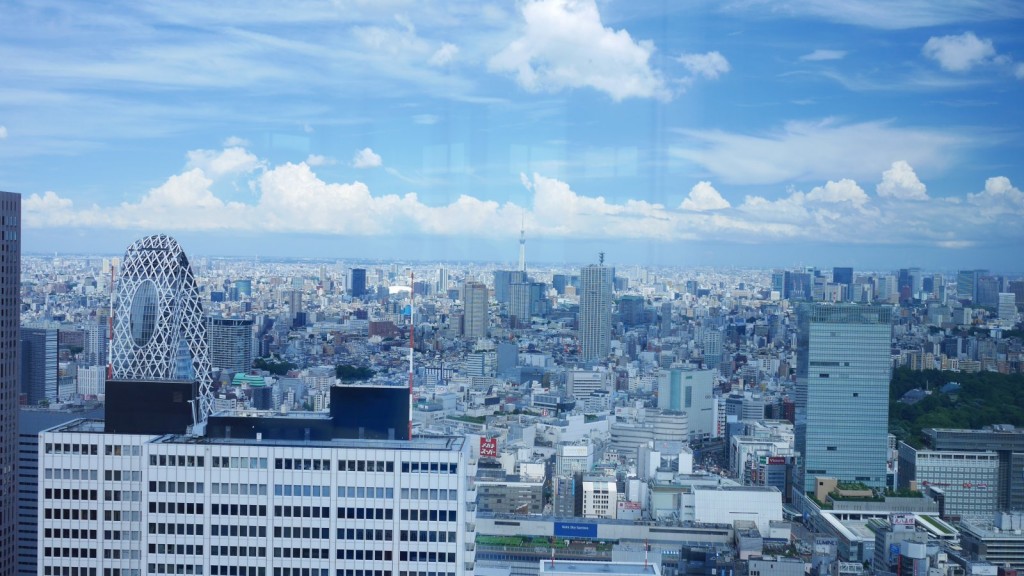 中央に見えるのが東京スカイツリーです。この後ご紹介するシビックセンターから撮影した画像と見比べてください。